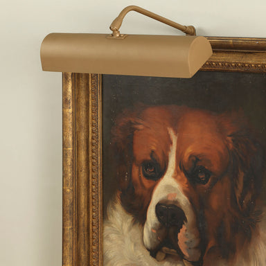 Picture light in gold colour over picture of dog