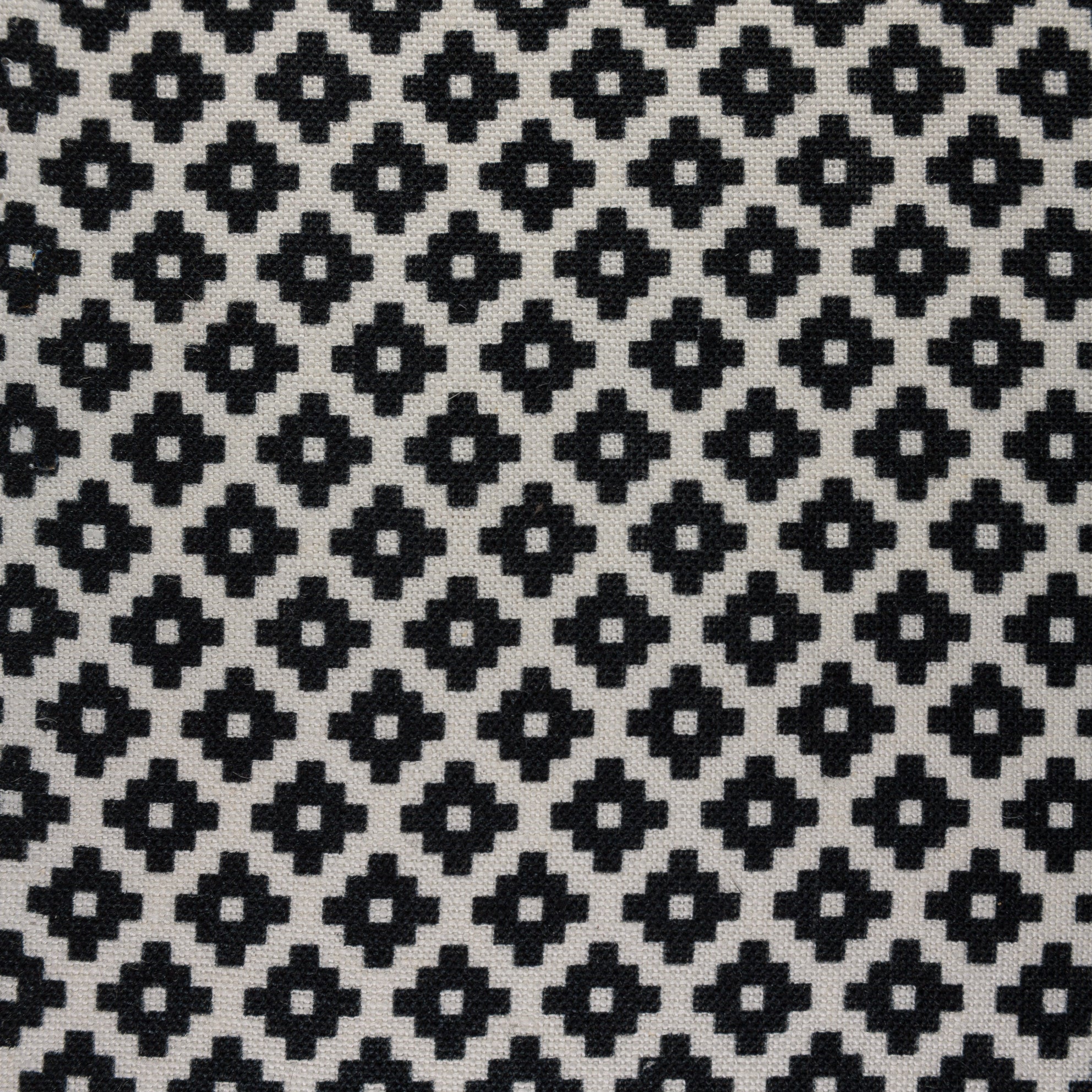 Geometric Print Fabric - Falmouth 49/011 Black Magic