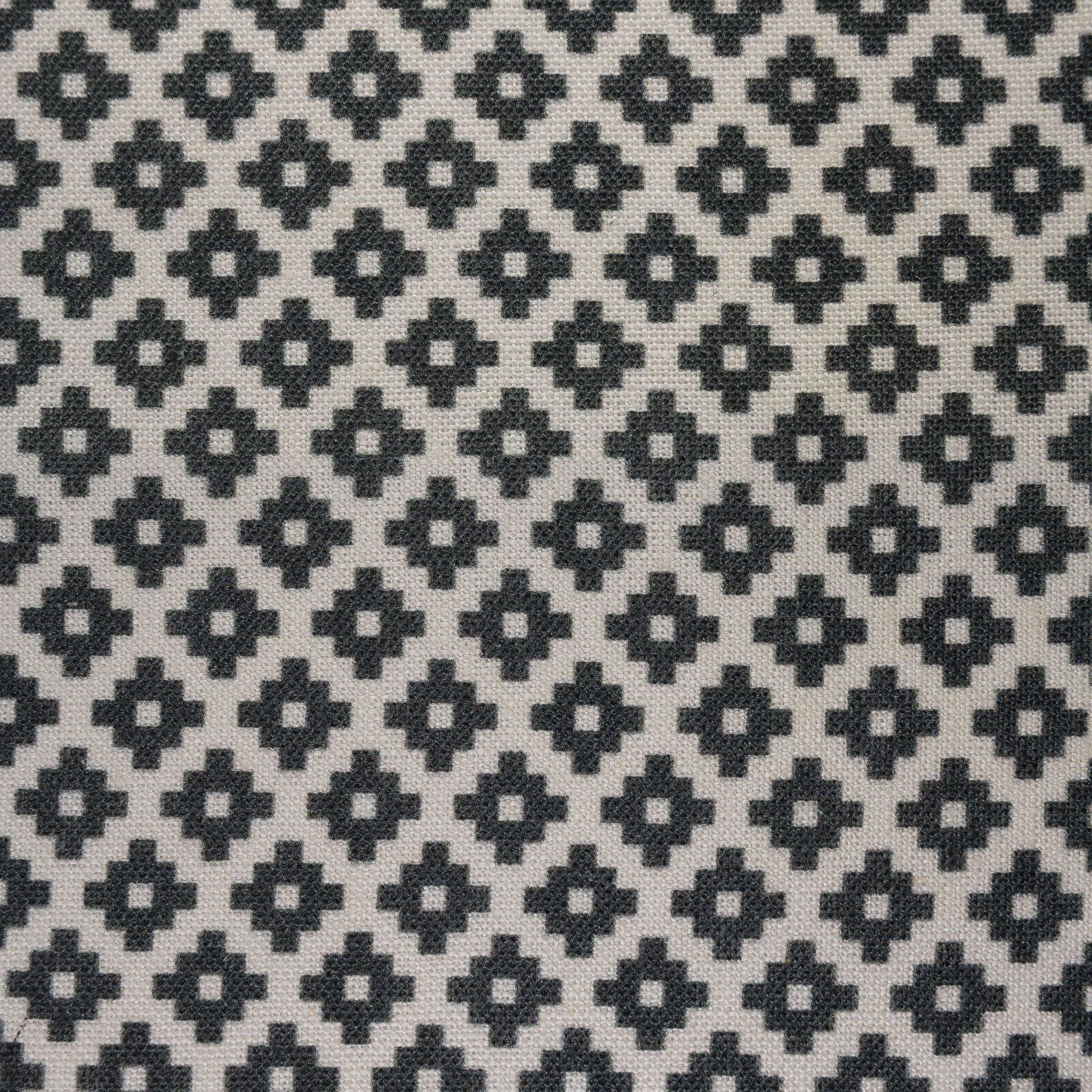 Geometric Print Fabric - Falmouth 49/044 Swiss Grey