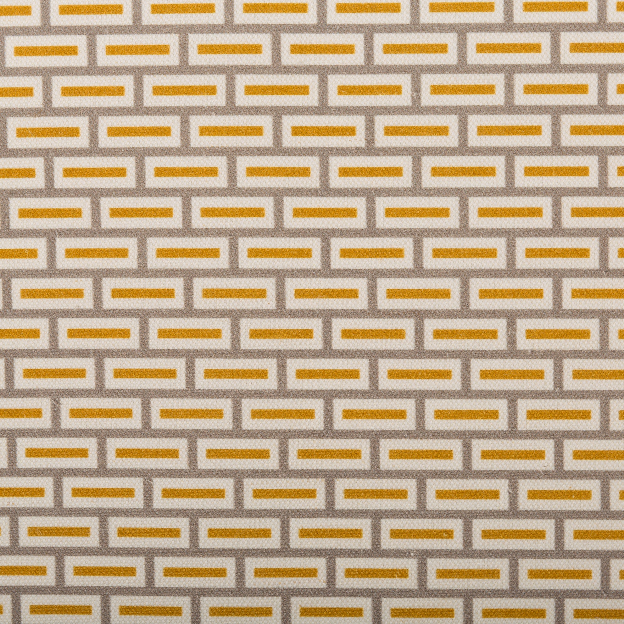 Geometric Print Fabric - Lozenge P05.1/208-LC Curry/Vervain - Lynton-Cool Coconut