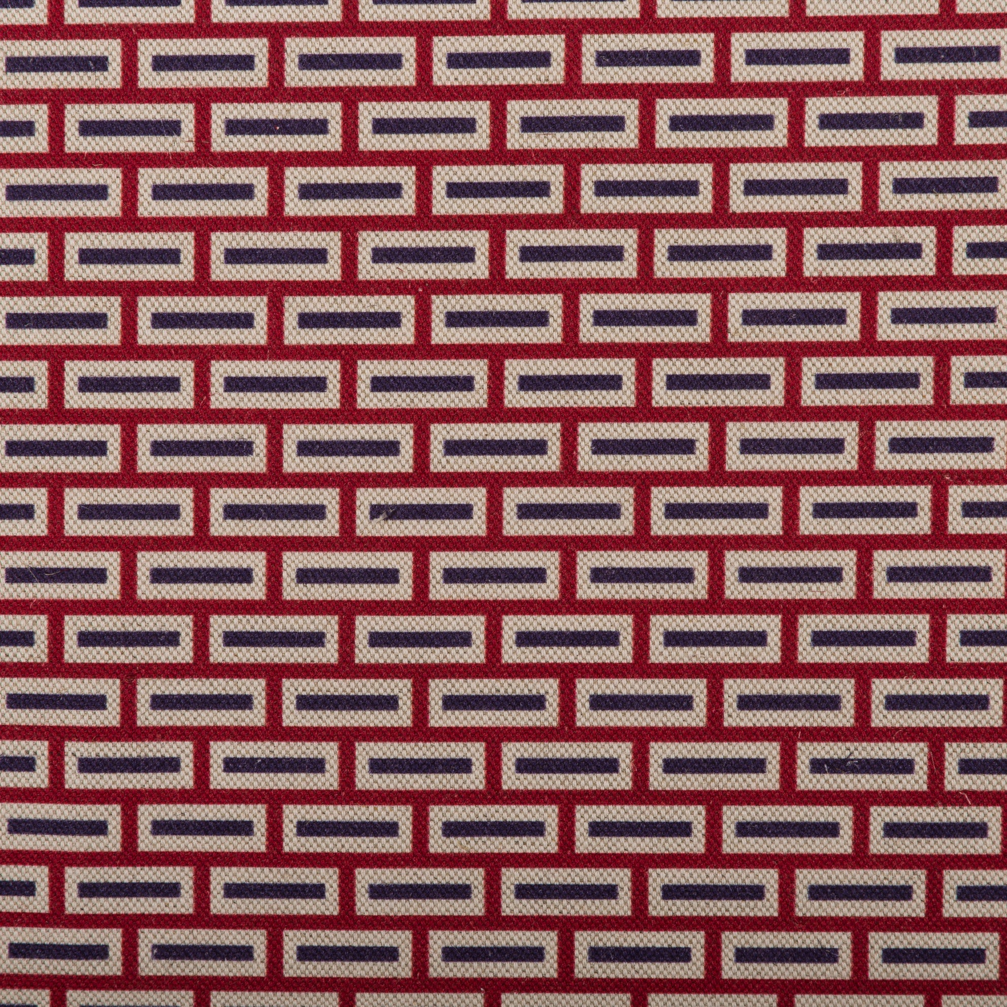 Geometric Print Fabric - Lozenge P05.1/219-LS Snapdragon/Rubus - Lynton-Sesame