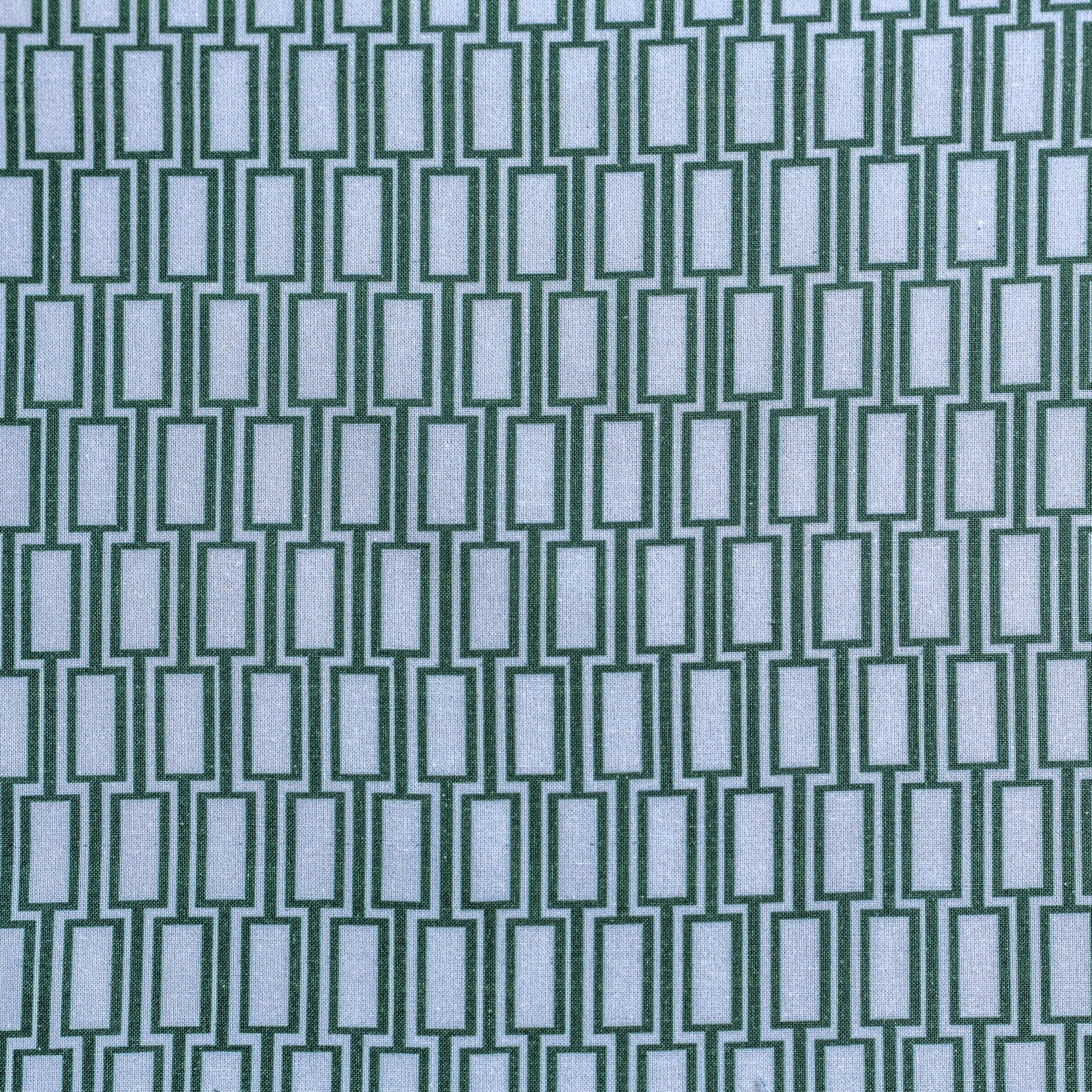 Geometric Print Fabric - Lattice P104/214 Vervain/Green Beret