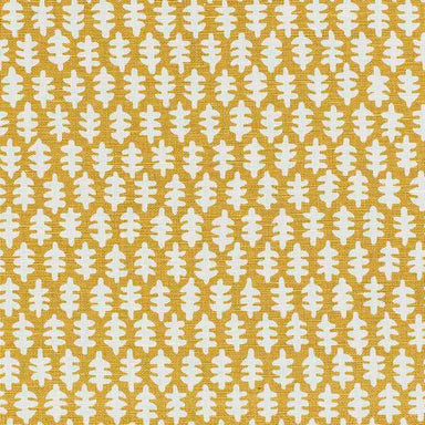 Printed Geometric Fabric - Vivi - Mustard | Nicholas Engert Interiors