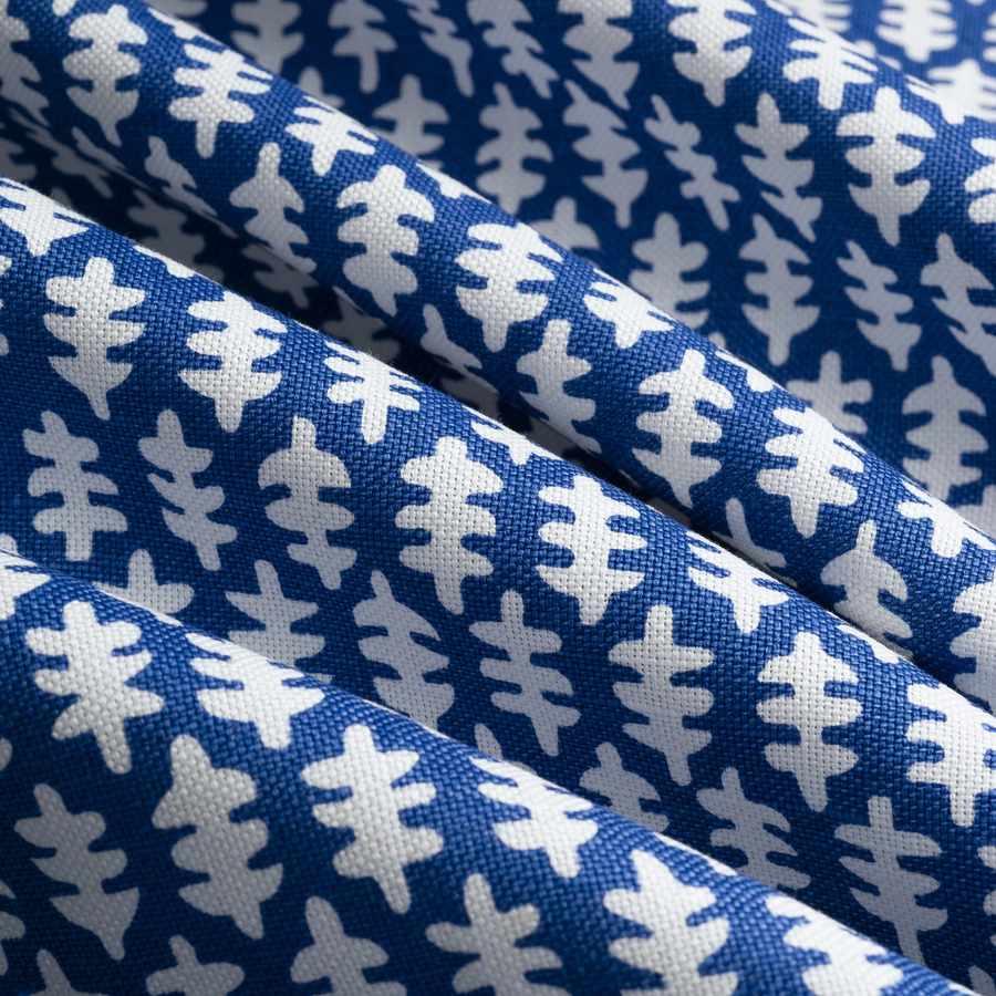 Printed Geometric Fabric - Vivi - Navy | Nicholas Engert Interiors