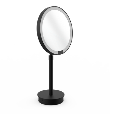 Rechargeable Cosmetic Magnifying Mirror in Matt Black