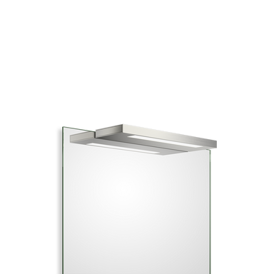 Bathroom Mirror Clip on Light in Satin Nickel