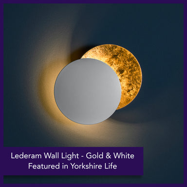 Lederam W LED Wall Light-White/Gold | Nicholas Engert Interiors