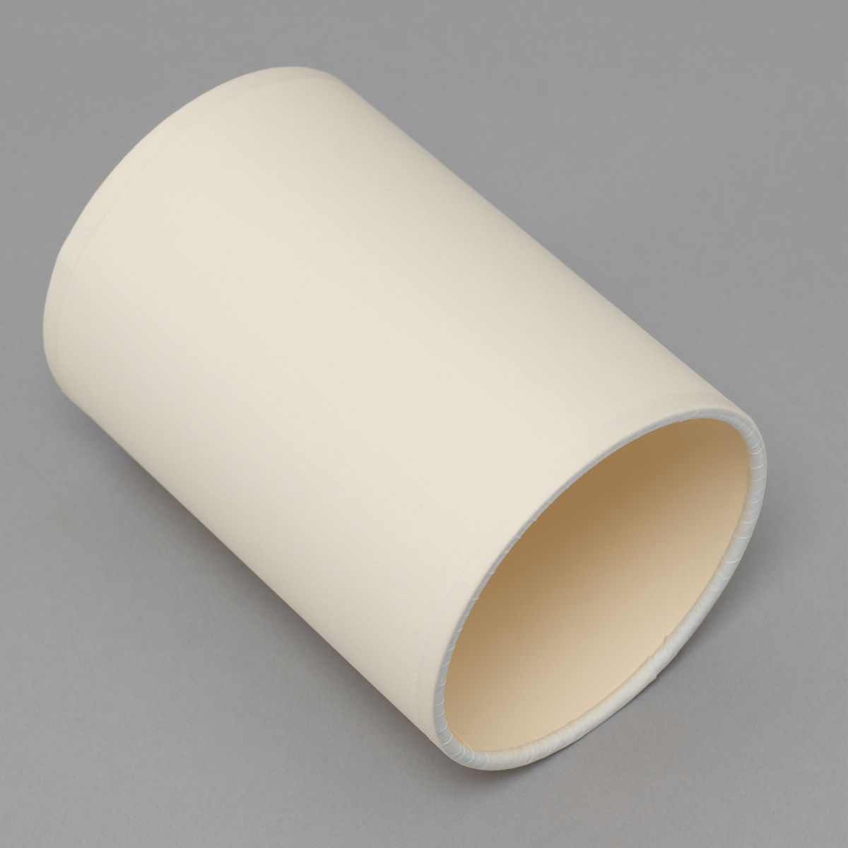 Plain cream cylindrical card lampshade