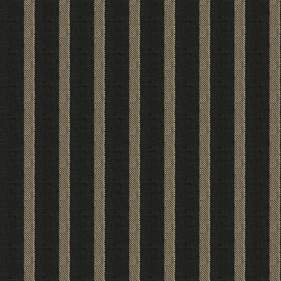 image of striped upholstery fabric in charcoal colour way