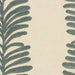 detail of embroidered fabric in jade and cream of leaves in stripe pattern