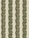 embroidered fabric in olive and cream of leaves in stripe pattern