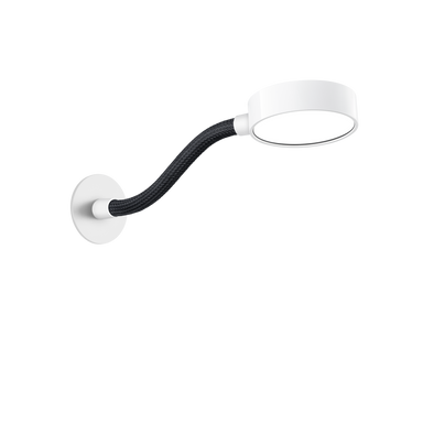 Wall Mounted Adjustable Reading Light in White & Black