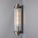 Retro Bathroom wall light fixture in Antique Silver on a grey background