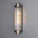 Retro Bathroom wall light fixture in Antique Silver on a grey background