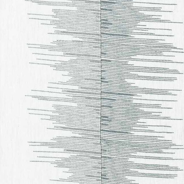 Gianni Embroidered Striped Fabric - Sky