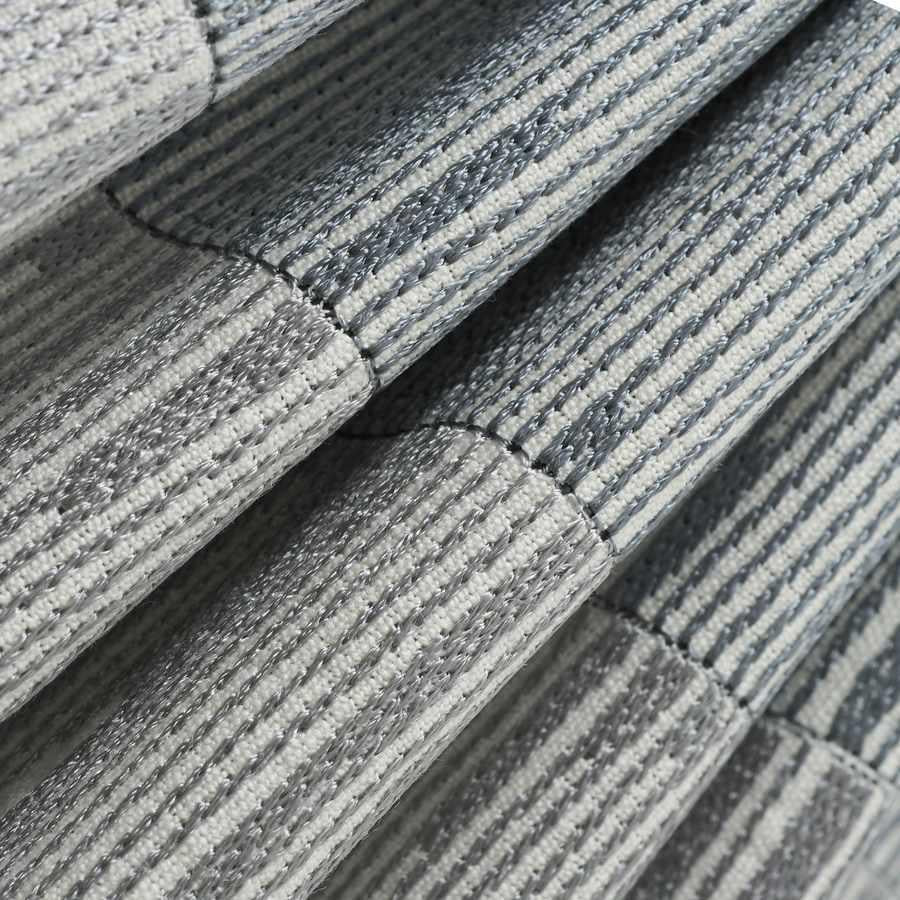 Gianni Embroidered Striped Fabric - Sky