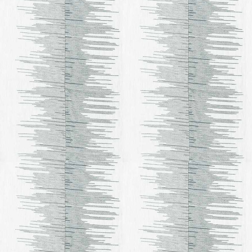 Gianni Embroidered Striped Fabric - Sky
