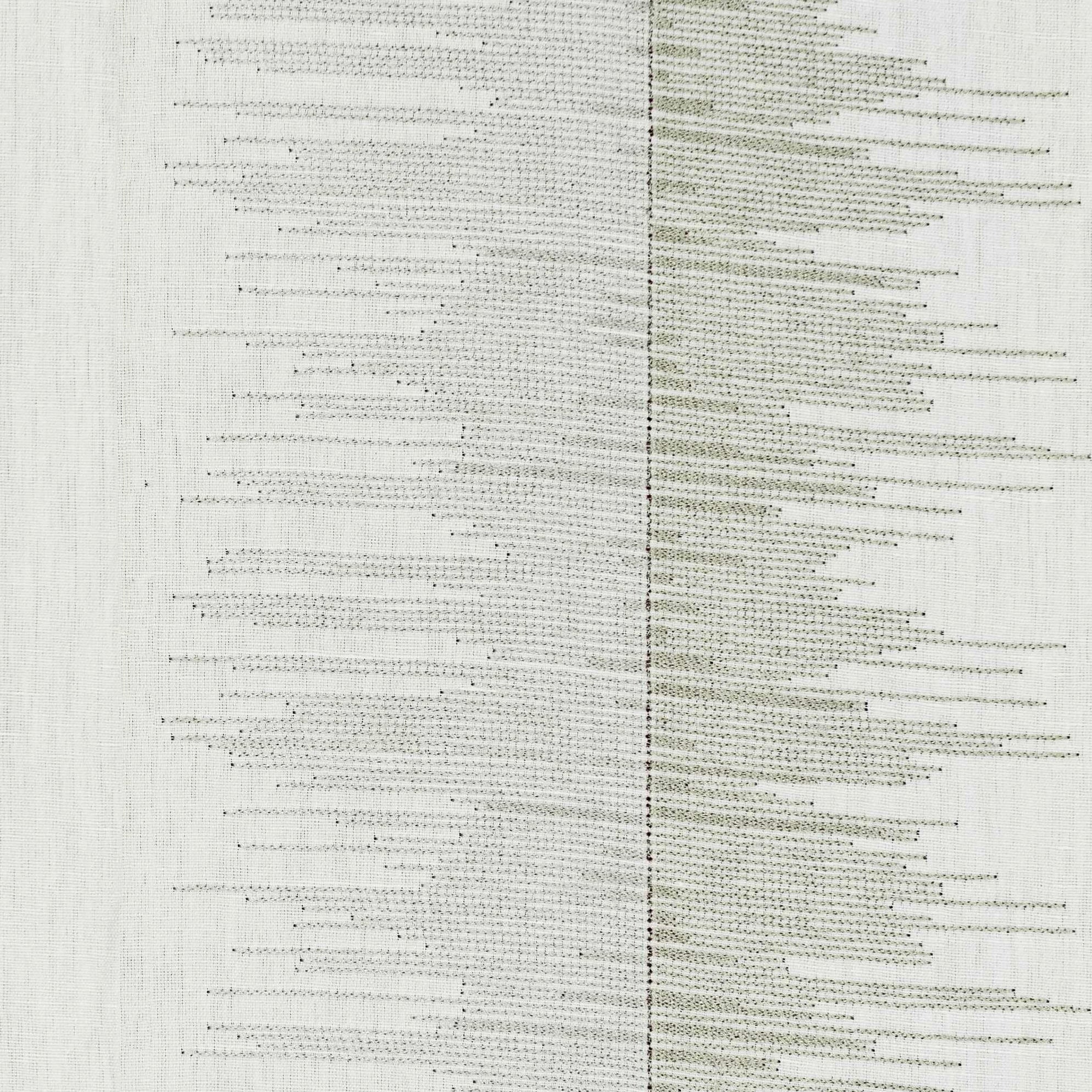 Gianni Embroidered Striped Fabric - Birch