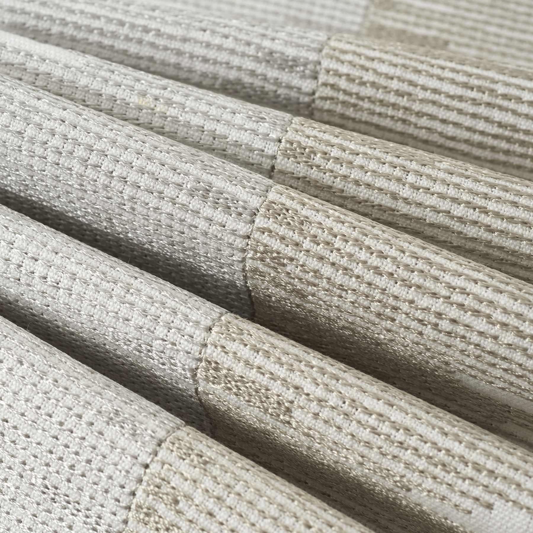 Gianni Embroidered Striped Fabric - Birch