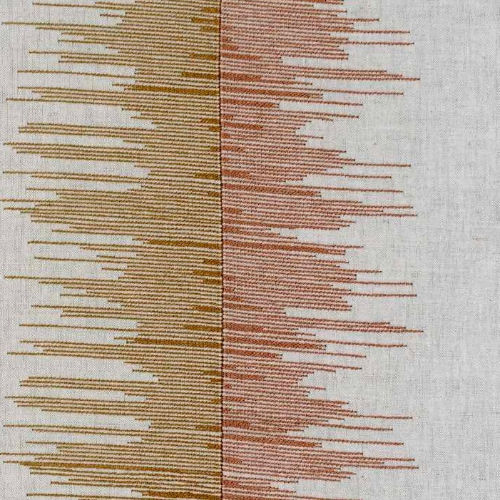 Gianni Embroidered Striped Fabric - Cinnamon