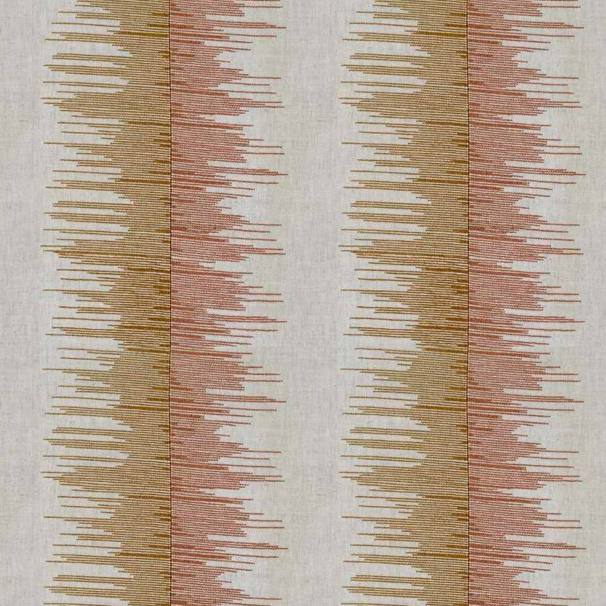 Gianni Embroidered Striped Fabric - Cinnamon