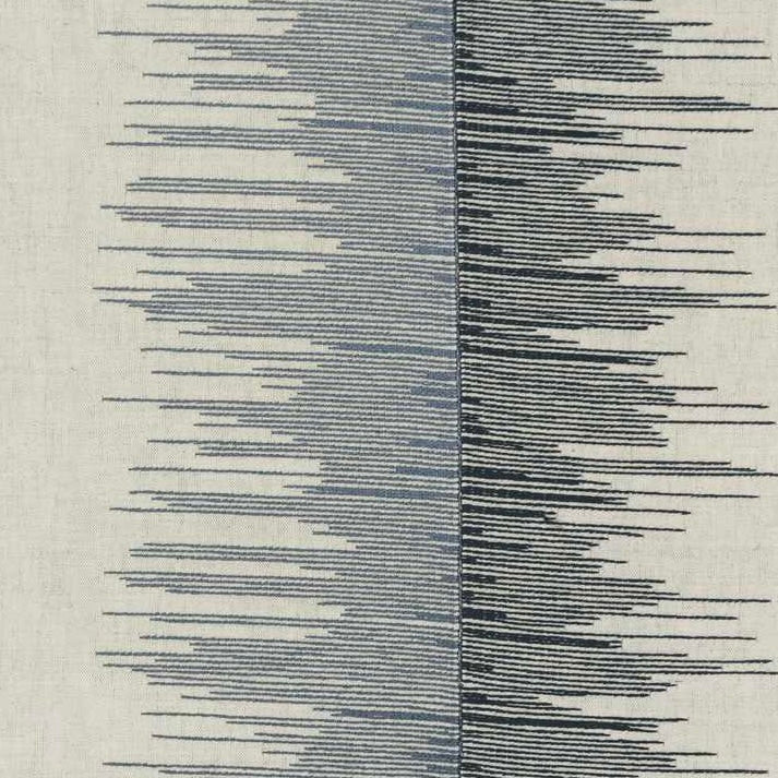 Gianni Embroidered Striped Fabric - Indigo