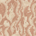 Patterned wallpaper with white hares and leaves on a pink background