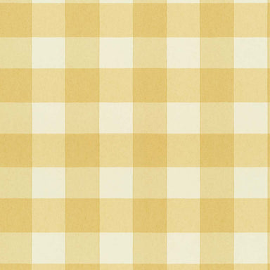 A repeating gingham check pattern wallpaper in warm beige and off-white, filling the entire frame.