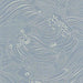 Decorative pattern of fish and waves on a light blue background