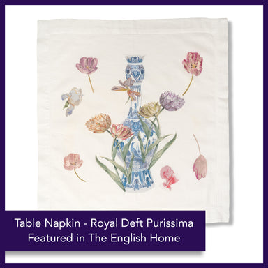 Linen Table Napkins - Royal Delft Purissima | Nicholas Engert Interiors
