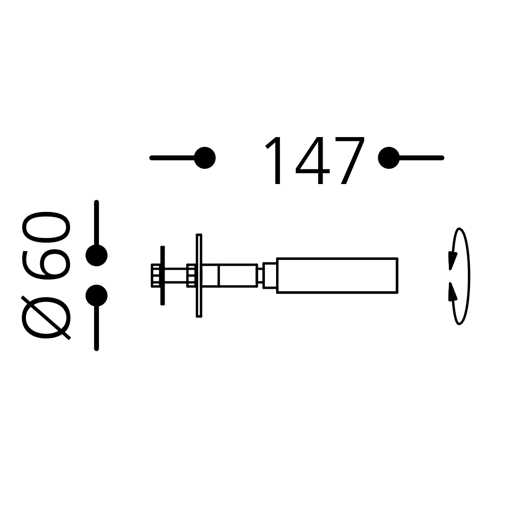 Dimension drawing of reading light