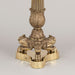 Brass column table lamp detail