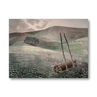 Greetings Card of winter landscape by Eric Ravilious