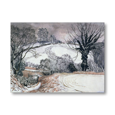 Greetings Card of landscape with snow by John Northcote Nash