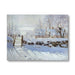 Image of greeting card featuring rustic snow scene my Monet