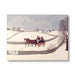 Painting of horses and carriage in a snowy landscape