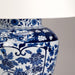 Imari Hand Decorated Porcelain Vase Lamp-Blue-Detail