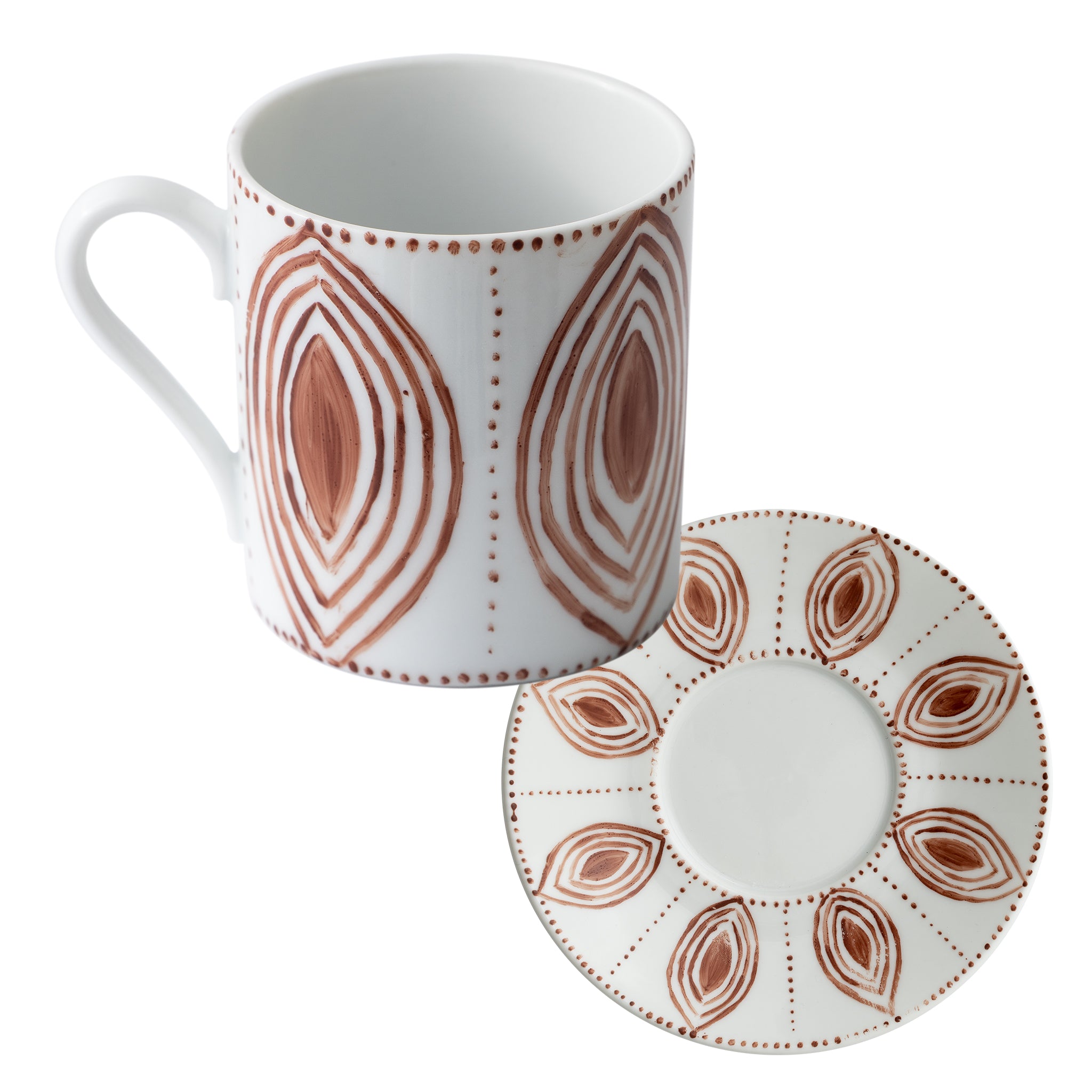 Amande Coffee Cup & Saucer - Colour Brun | Nicholas Engert Interiors