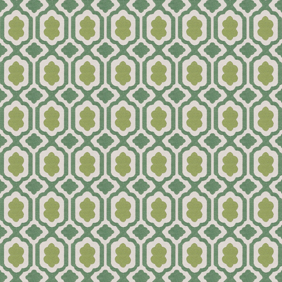 Woven Geometric Fabric - Aventine - Emerald | Nicholas Engert Interiors