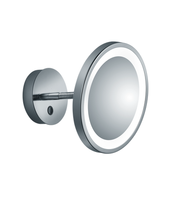 Round Bathroom Chrome Mirror with LED Light