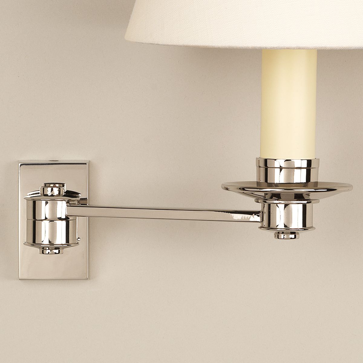 Library Single Arm Wall Light-Nickel-Detail