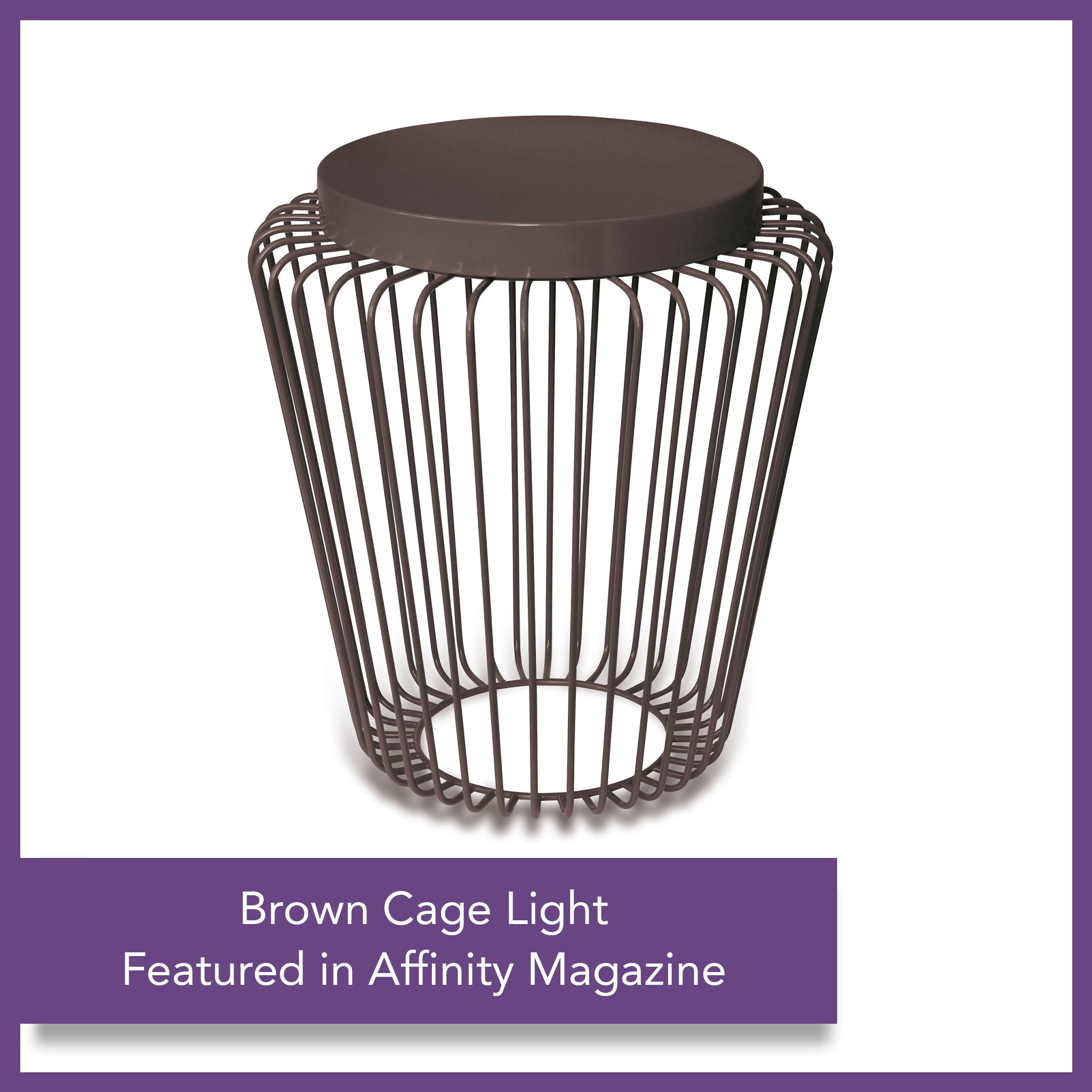 Cage Cordless Floor Light - Brown