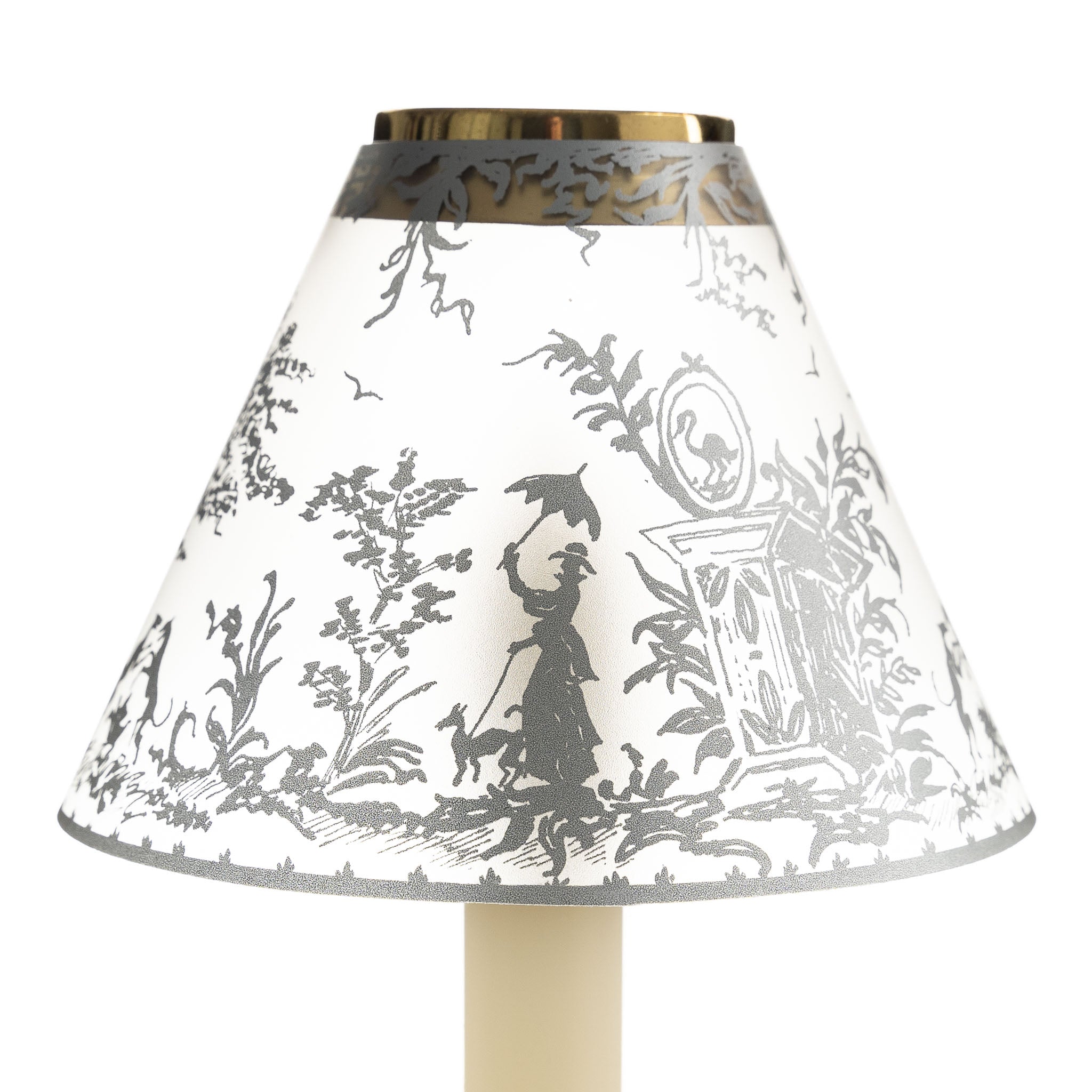 Translucent Candle Shade - Silver 18th Century Design | Nicholas Engert Interiors