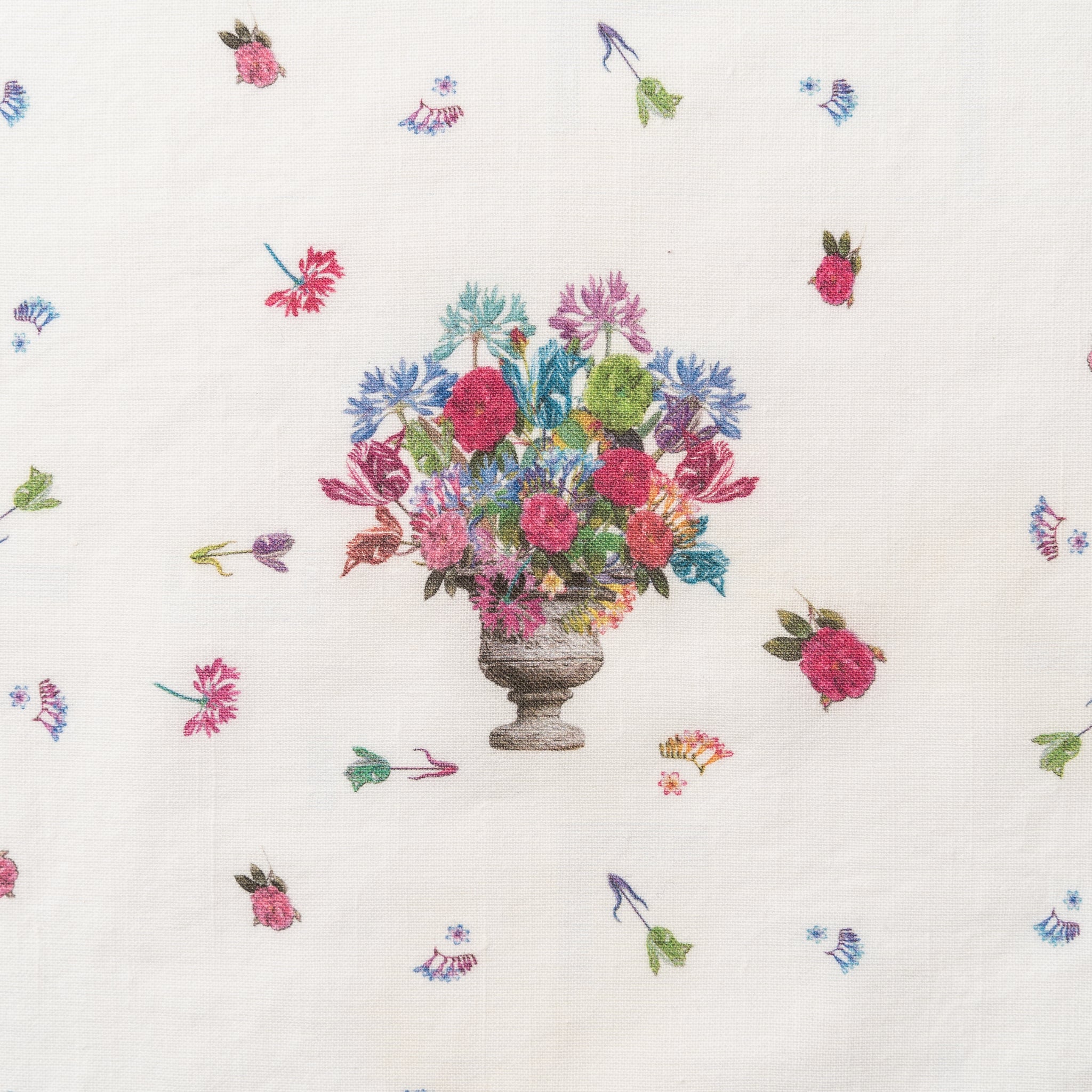 Linen Table Napkins - Pistils Small Bouquet -Detail | Nicholas Engert Interiors