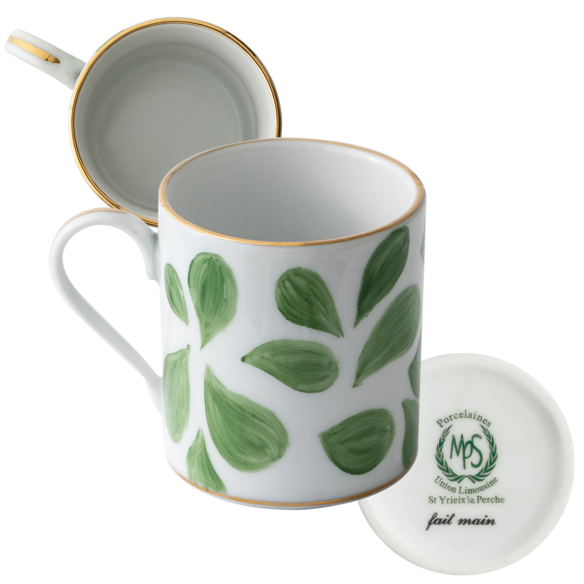 Pétales Coffee Cup & Saucer - Colour Light Green | Nicholas Engert Interiors