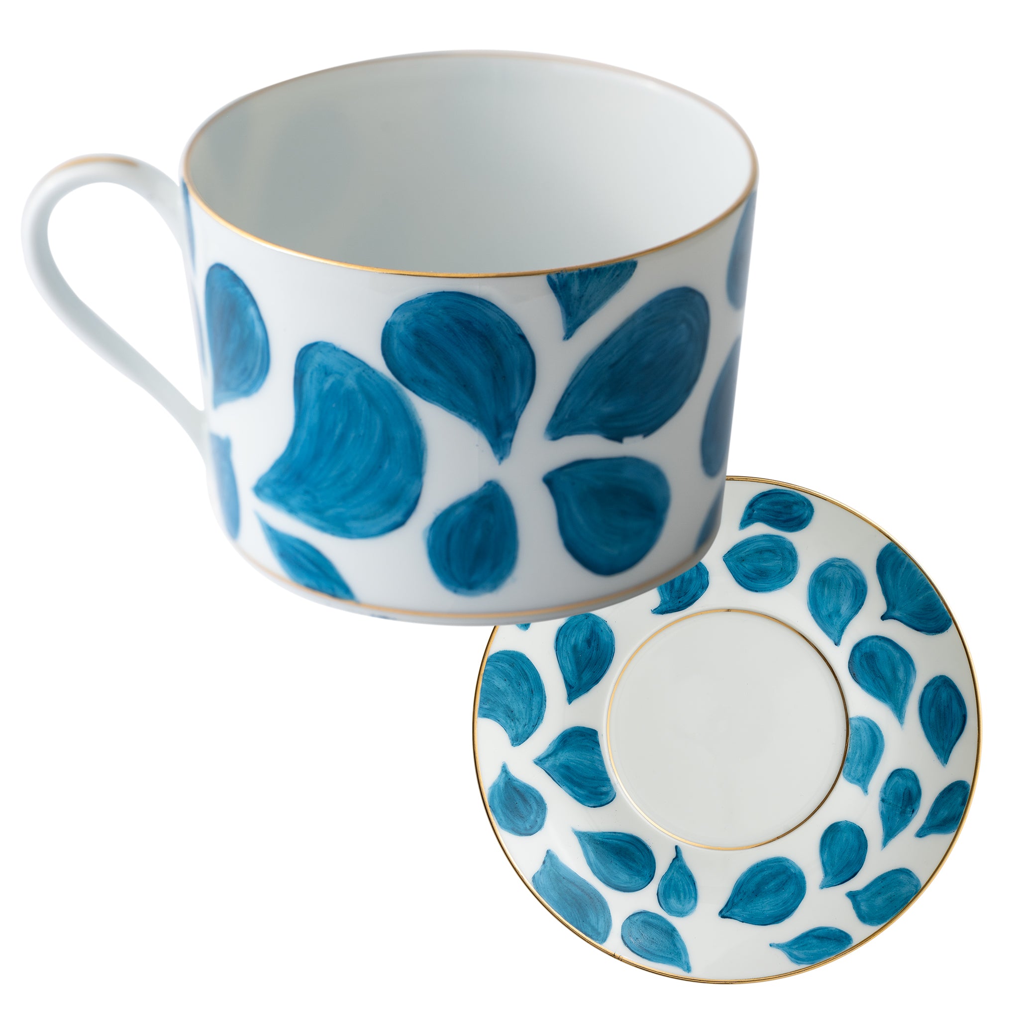 Pétales Tea Cup & Saucer - Colour Blue Indigo | Nicholas Engert Interiors