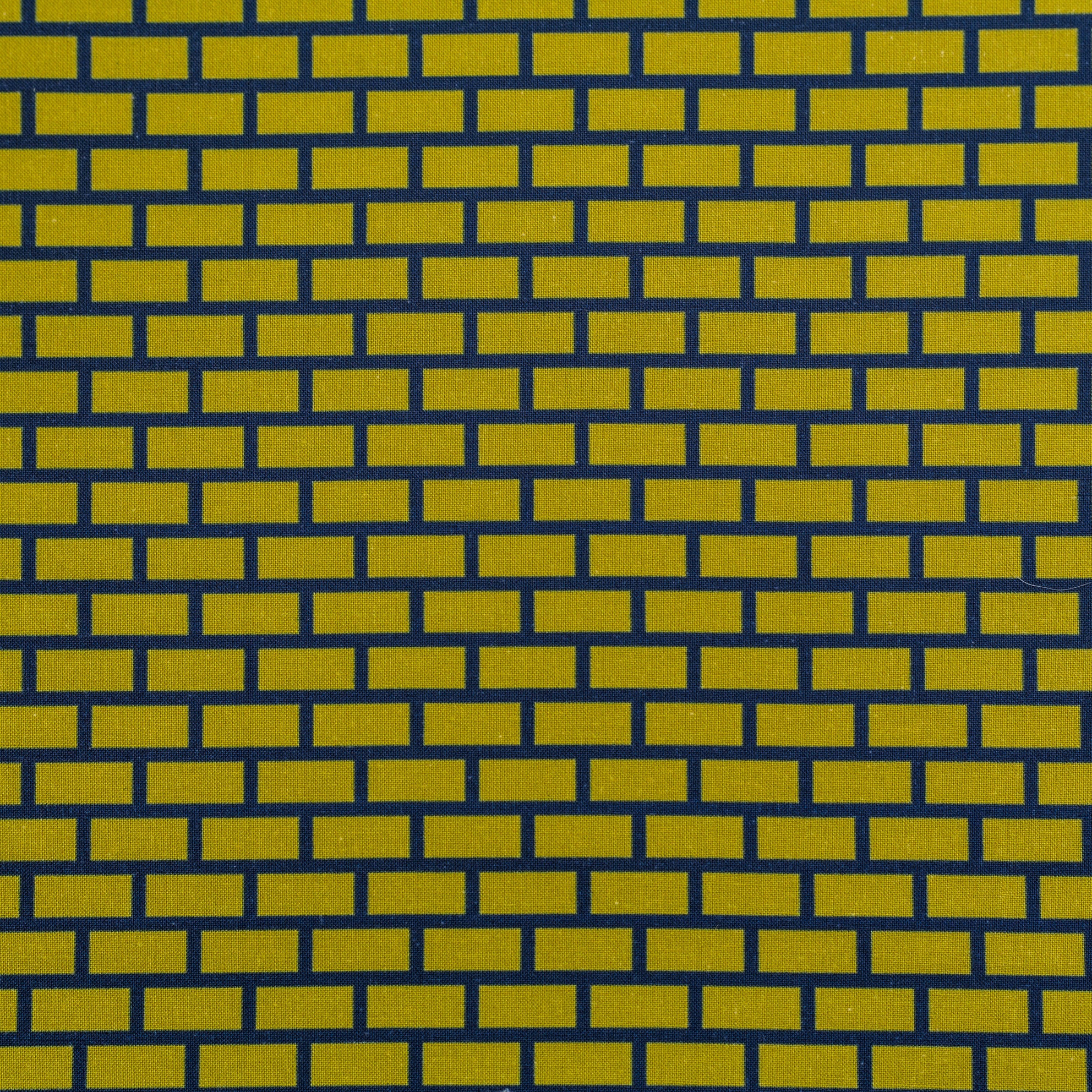 Geometric Print Fabric - Brick P101-205 Spanish Moss/Blue