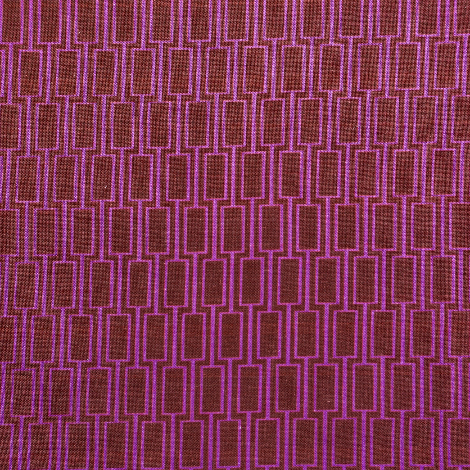 Geometric Print Fabric - Lattice P104/211 Seaweed Bronze/Lilac Time