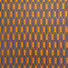 Geometric Print Fabric - Lattice P104/212 Toffee/Plimsoll Blue