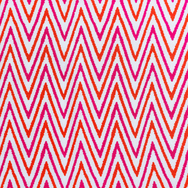 Geometric Print Fabric - Zig Zag P103/201 Amber Ember/Fuchsia